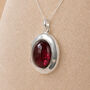 Personalised Sterling Silver Garnet Gemstone Photo Locket Necklace, thumbnail 1 of 6