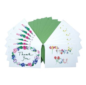 Box Set Of Assorted Thank You Greetings Cards, 4 of 8
