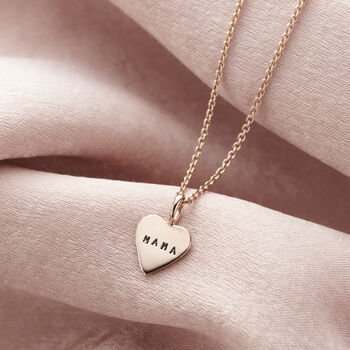 Personalised Textured Heart Charm Necklace, 4 of 10