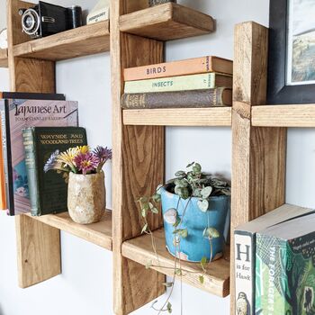 Reclaimed Wooden Wall Mounted Display Shelf, 2 of 7