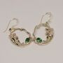 Emerald Sterling Silver Earrings, thumbnail 1 of 8