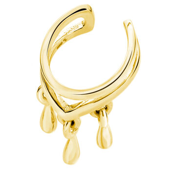Tri Drop Ear Cuff In Gold Vermeil, 2 of 4