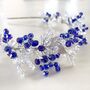 Blue Crystal And Silver Leaf Headpiece, thumbnail 4 of 8