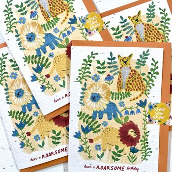 Roarsome Plantable Birthday Card, 8 of 9