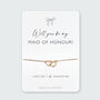 Will You Be My Bridesmaid Bow Design Bridal Proposal Bracelet, thumbnail 5 of 10