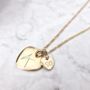 50th Birthday Gold Vermeil Plated Initial Necklace, thumbnail 1 of 6