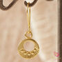 Tiny Matte Gold And Silver Detailed Circle Drop Earrings, thumbnail 5 of 10
