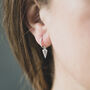 Aphrodite 18ct Gold Hoop Earrings With Small Heart, thumbnail 3 of 3