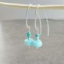 Peruvian Blue Opal And Turquoise Earrings, thumbnail 1 of 3