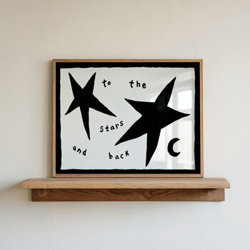 To The Stars And Back Nursery Hand Painted Print, 2 of 9