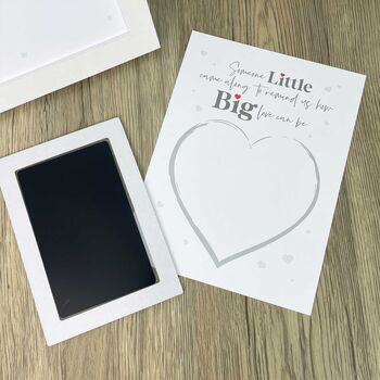 Baby Hand Or Foot Print Framed Ink Keepsake Kit With Two Designs, 5 of 12
