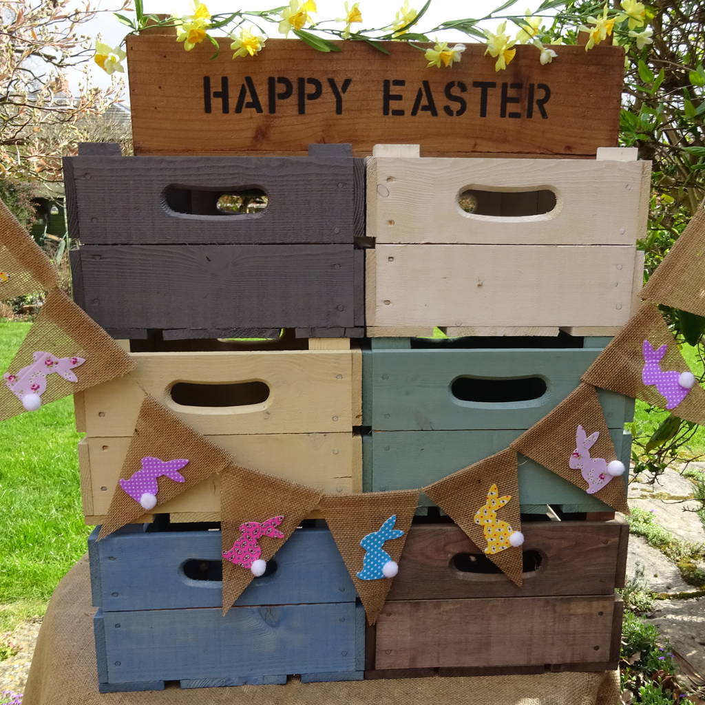 personalised half bushel box by vintage crates