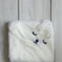 Personalised Embroidered Baby Towel With Animal Hood, thumbnail 3 of 6