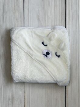 Personalised Embroidered Baby Towel With Animal Hood, 3 of 6