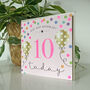 Balloon Brights 10th Birthday Card Pink, thumbnail 2 of 2