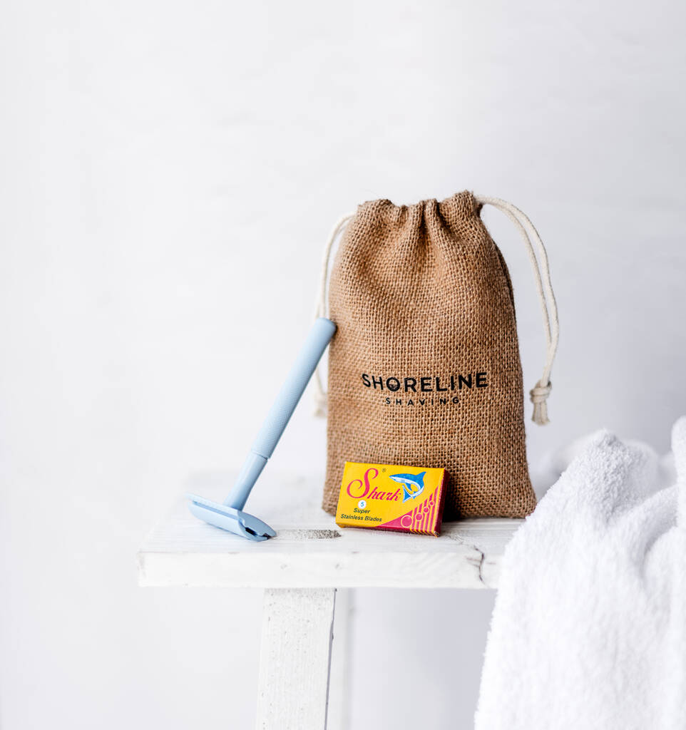 Unisex Reusable Safety Razor Travel Kit By Shoreline Shaving