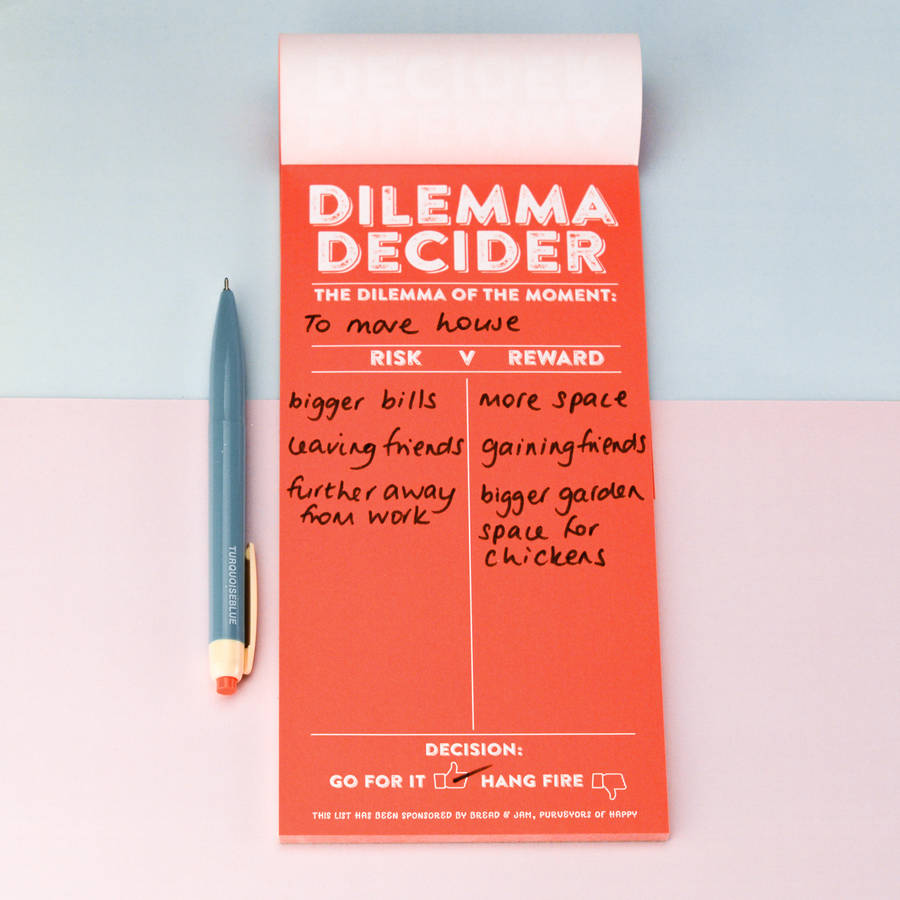 Dilemma Decider Notepad, 1 of 3