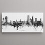 Leeds Skyline Cityscape Black And White Art Print, thumbnail 1 of 12
