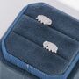 Sterling Silver Water Bear Stud Earrings, thumbnail 3 of 12