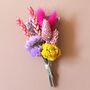 Rainbow Brights Dried Flower Buttonhole, thumbnail 2 of 4