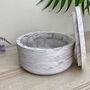 Grey Marbled Wide Smooth Storage Pot With Lid, thumbnail 2 of 7