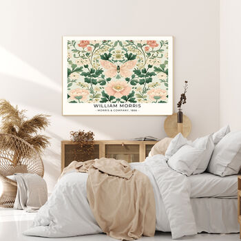 William Morris Cream Butterfly Art Print, 3 of 3