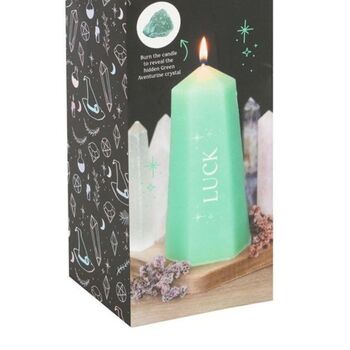 Luck Crystal Candle With Rough Green Aventurine, 3 of 5