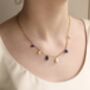 Blue Delft Glass And Pearl Charm Necklace, thumbnail 5 of 8