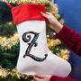 Personalised Initial Luxury Christmas Stocking Nordic, thumbnail 8 of 8