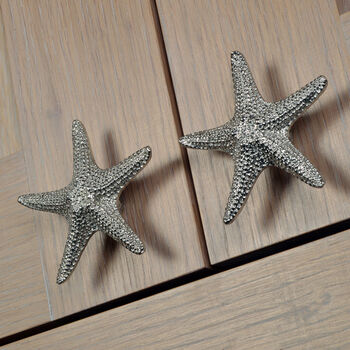 Large Starfish Solid Pewter Cabinet Handle, Door Knobs, 5 of 9
