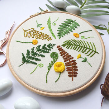 Forest Ferns Embroidery Kit, 4 of 6