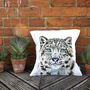 Inky Snow Leopard Large Luxury Cushion And Pad, thumbnail 3 of 4