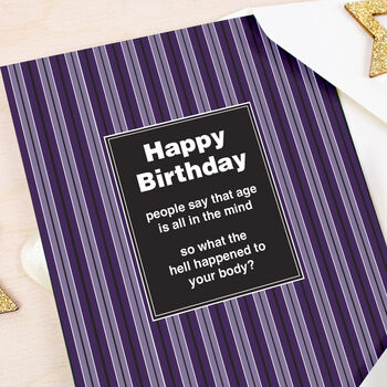 Funny Birthday Card For Men, Age Is All In The Mind, 2 of 5