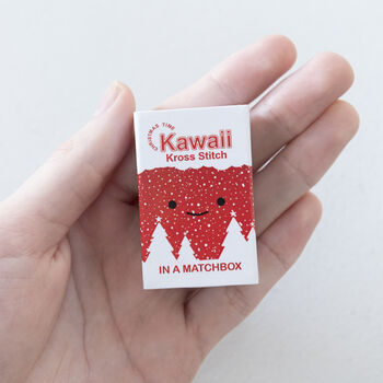 Kawaii Christmas Pudding Mini Cross Stitch Kit, 4 of 12