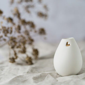 Porcelain Bud Vase With An Embossed Heart, 11 of 12