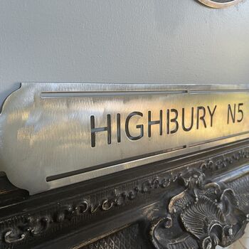 Personalised Home Town, Location, Country Metal Sign, 8 of 11