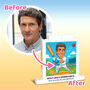 Personalised Cricket Caricature Lego Style Photo Block, thumbnail 4 of 4