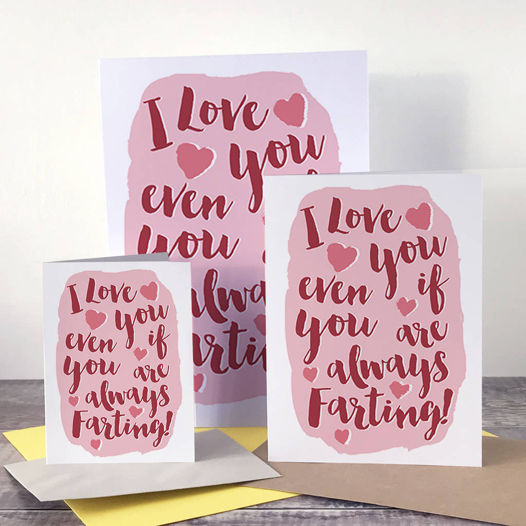 Funny Always Farting Valentine's Day Card By Alexia Claire ...