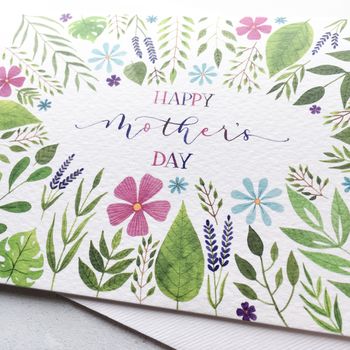 ‘Happy Mother’s Day’ Floral Watercolour Card, 5 of 6