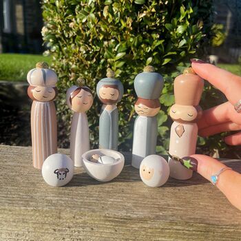 Wooden Handmade Nativity Scene, 4 of 6