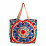 Embroidered Suzani Bag In Pale Pink, thumbnail 1 of 12