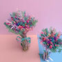 Bright Pastel Dried Flower Bouquet With Pink, Purple And Blue, thumbnail 3 of 7