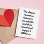 Neurodiverse Romance Card, thumbnail 1 of 2