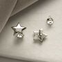 Sterling Silver Polished Star Studs, thumbnail 3 of 8