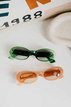 Lomi Oval Vintage Style Sunglasses, 4 of 5