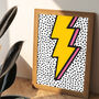 'Lightning Bolt' Colourful Art Print, thumbnail 1 of 2