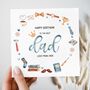 Blue Dad Birthday Card, Elegant Birthday Card For Him, thumbnail 1 of 2