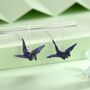 Japanese Paper Origami Crane Ear Threaders Three, thumbnail 4 of 11