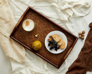 Vera Rectangle Rattan And Wood Serving Tray, 3 of 3