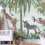 Safari Animals Jungle Scene Wallpaper, thumbnail 1 of 8